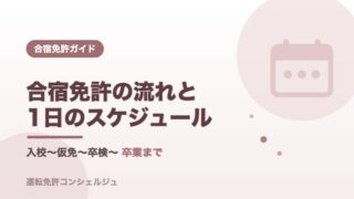 合宿免許の流れと1日のスケジュールを解説するアイキャッチ画像