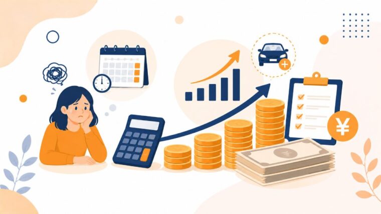 延長したときの追加料金のイメージ