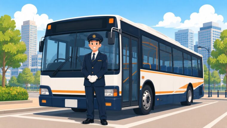 大型二種免許（バス）の合宿のイメージ