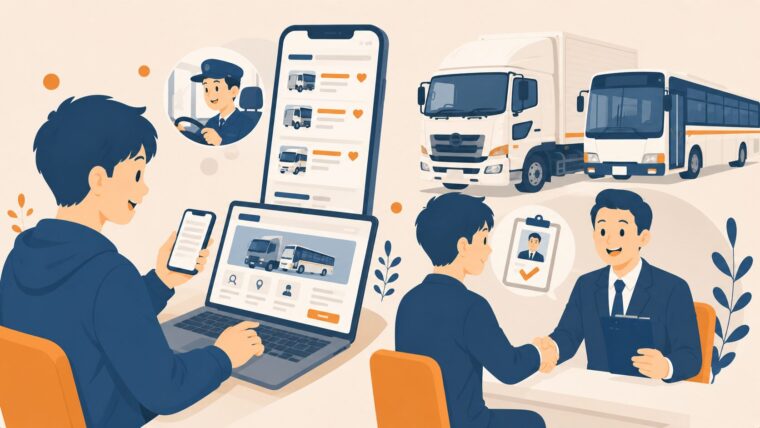 ドライバー求人のイラスト