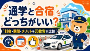 通学免許と合宿免許はどっちがいい？料金・期間・メリットを元教官が比較