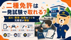 普通二種免許は一発試験で取れる？流れ・費用・合格のコツを元教官が解説