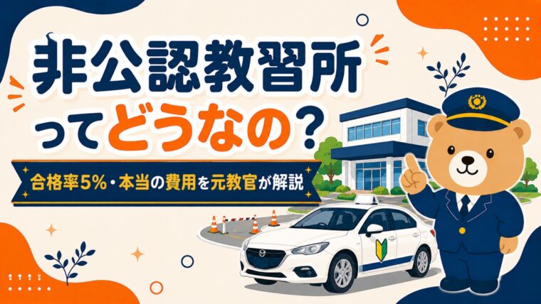 非公認教習所は安い？一発試験の合格率5%と本当の費用を元教官が解説