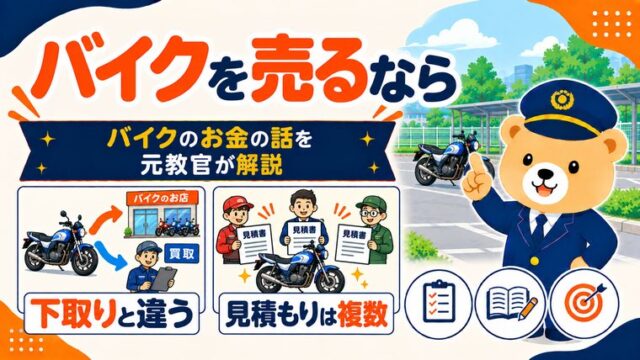 バイクの売却方法を解説する記事のアイキャッチ