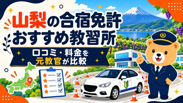 山梨の合宿免許おすすめ教習所｜口コミ・料金を元教官が比較